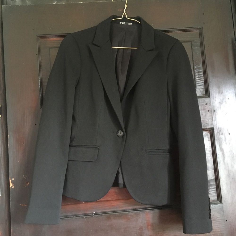 Black Single Button Express Blazer